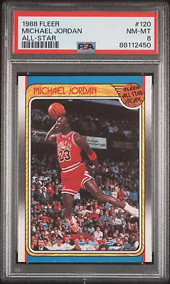 1988 Fleer #120 Michael Jordan All Star PSA 8 Appears MINT • $150