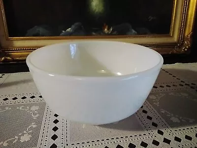 Vintage Anchor Hocking Fire-King Ware 7  White Milk Glass Mixing Bowl • $8.99