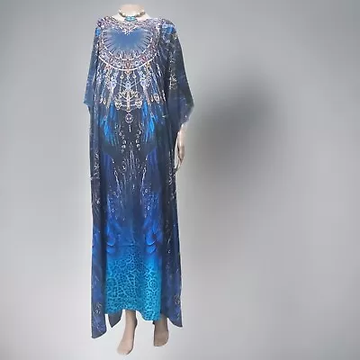 NEW Embellished Kaftans Silk Blend O/Size12-14-16-18-20-22 Animal Print • $75