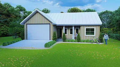 Custom Modern Ranch House Plans 3 Bedroom 2 Bathroom & Free Original CAD File • $29.99