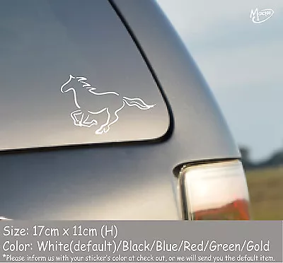 RUNNING HORSE OUTLINE Reflective  Car Truck  Sticker Window Decal Best Gift • $5.99