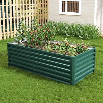 Metal Raised Garden Bed Planter Box Large Vegetable Flower Trough Herb Grow Bed • £49.95