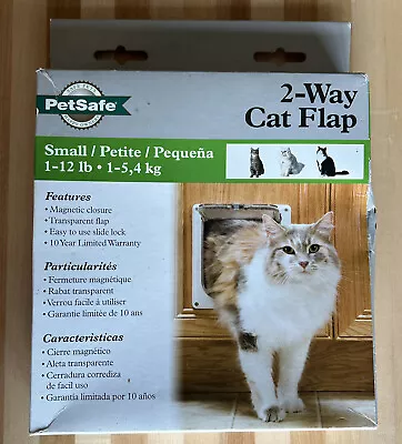 PetSafe 2-Way Cat Flap Indoor Pet Door Petite 1-12 Lbs Magnetic Closure New • $9.50