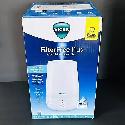 Vicks Filter Free Plus Cool Mist Ultrasonic Humidifier - 1.2gal • $24.99