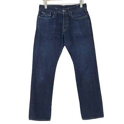 G-Star Men Jeans 3301 Straight Blue Size W33 L32 • £22.39