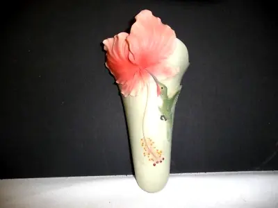 Hummingbird &  Hibiscus Wall Pocket Vase By Iris & Orchid Design No. 108 • $25