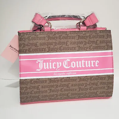 $58.99 • Buy Juicy Couture Pink Chestnut Chino Billboard Tote Satchel Detach. Strap $89 NWT