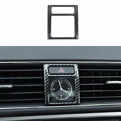 For VW Passat B7 2011~2015 Carbon Fiber Steel Central Console Clock Cover Trim • $23.75