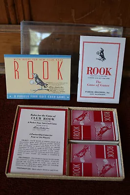 ROOK 1950s Parker Brothers Card Game - Complete Original Box Cards Instructions • $17.95