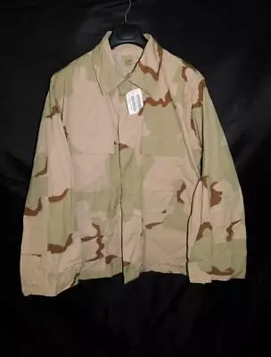 Army XL Brown Desert Camo BDU Coat Combat Shirt Jacket Battle Dress Uniform • $19.94