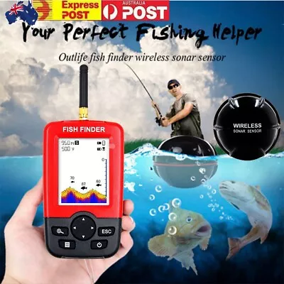 Portable Wireless Sonar Sensor Fish Finder Depth Locator Echo Sounder Fishfinder • $89.99