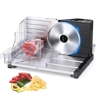 £37.99 • Buy Electric Meat Slicer, DOBBOR Bread Cheese Deli Food Slicer With Adjustable Blade
