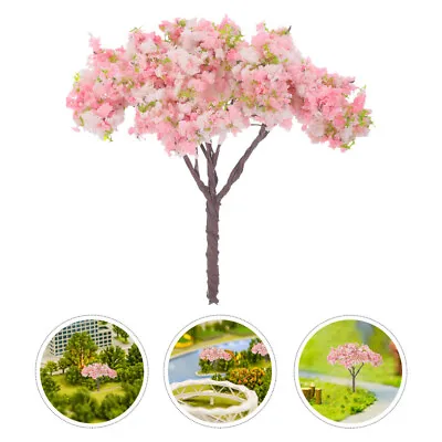  10 Pcs Miniature Tree Model Artificial Cherry Blossom Trees Fake • $8.61