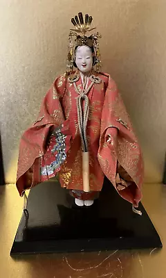 Vintage Japanese Noh Doll Kimono Hagoromo Kabuki Geisha Folk Craft H:12.2 In • $120