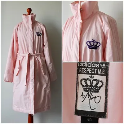 £145.42 • Buy RARE! ADIDAS X Missy Elliot 'Respect Me' Pink Coat Winter Padding Belted Long 40