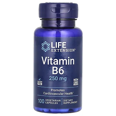 Vitamin B6 250 Mg 100 Vegetarian Capsules • $13.33