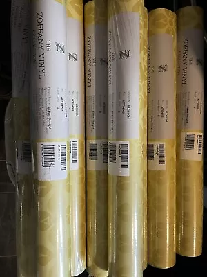 8 Rolls Zoffany Vinyl Arts & Crafts Blossom Wallpaper New Yellow • £40