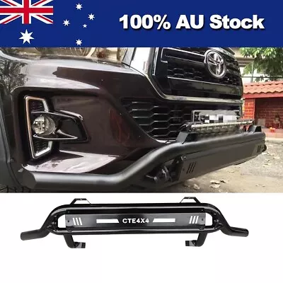 Slim Nudge Bar Light Bar Black Powder Coated Fits Toyota Hilux N80 2015-Onwards • $330