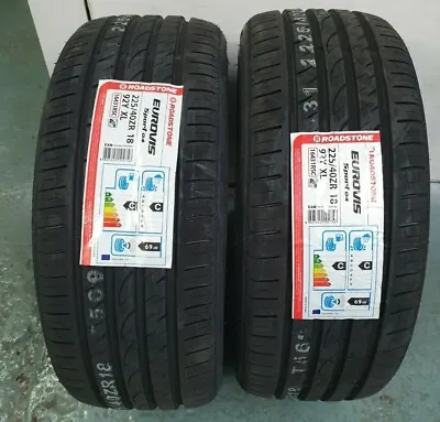 2 X 225/40 ZR18 (Nexen) Roadstone Eurovis Sport04 92Y XL 225 40 18 - TWO TYRES • £100.95