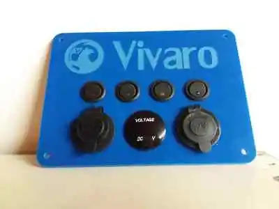 $71.03 • Buy Vivaro Etched Switch Panel USB 12V Control Voltage Monitor Camper Motorhome