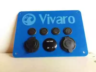 Vivaro Etched Switch Panel USB 12V Control Voltage Monitor Camper Motorhome • $71.99