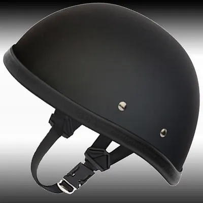 BEANIE Eagle Novelty Flat Black Motorcycle Half Helmet Motorcycle Biker • $36.90