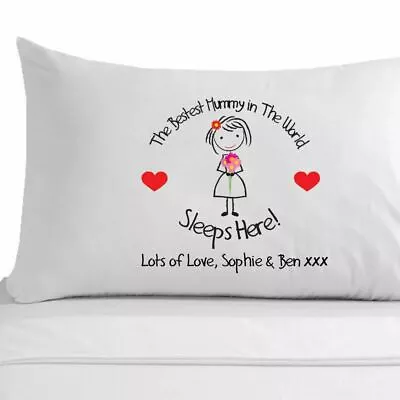 Best Mummy In The World Gift Unique Mothers Day New Mummy Gift Custom Pillowcase • £12.99