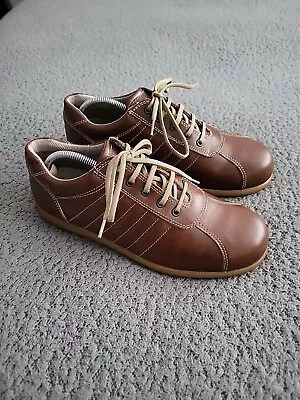Clarks Tan Leather Walking Camper  Shoes Casual Pelotas Retro Waterproof Trainer • £100