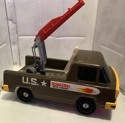 1960's MATTEL V-RROOM! HOWLERR! PLASTIC 15  LONG MISSILE LAUNCHER VEHICLE  • $30