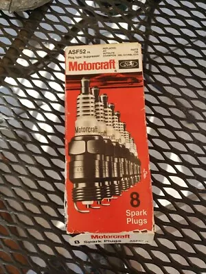 Ford Motorcraft Spark Plugs Box Of 8 ASF52 P8 New Open BOX Vintage • $18
