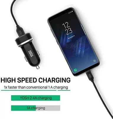 Car Charger 24W Dual USB Car Adapter Fast Charging Flush IPhone Galaxy Pixel AU • $43.99