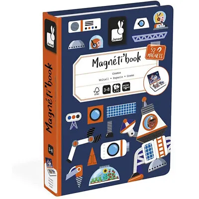 Janod Magneti’ Book - Space Cosmos & Rocket Magnets | Educational For Ages 3-8 • £21.99