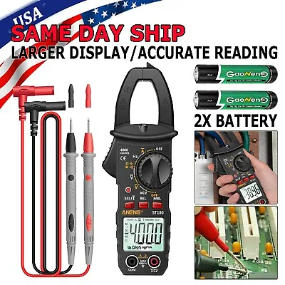 Digital Multimeter Tester AC DC Volt Amp Clamp Meter Auto Range LCD Handheld • $12.99