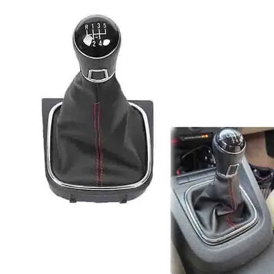 Manual 5 Speed Shift Gear Knob PU Leather Boot For VW Golf Rabbit Jetta MK5 MK6 • $19.79