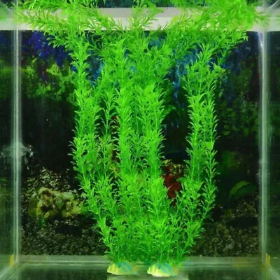 $7.59 • Buy 5Pcs Artificial Aquarium Plants Fake Plastic Water Grass Fish Tank Plant Decor