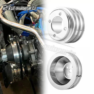 4 Bolt Anodized CNC Billet Crankshaft Water Pump Pulley V-Belt For Ford 302 351W • $89.99