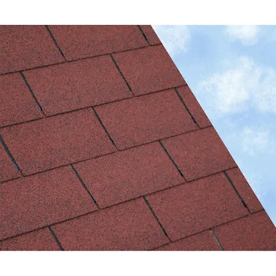 £29.95 • Buy 18pcs Self Adhesive Roof Felt Tiles Shingles Set Shed Garage Roofing Shingle Red