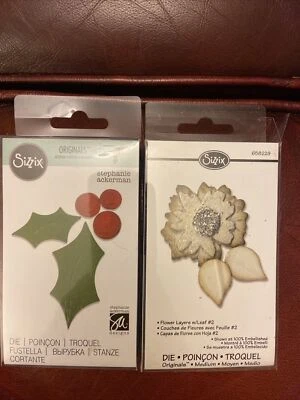 £7.37 • Buy Sizzix Bigz Cutting Die - HOLLY & BERRIES 660679 & FLOWER LAYERS 658229