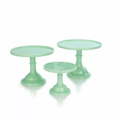 Mosser Glass 3-Tier Cake Plates Set | Jade • $133.41