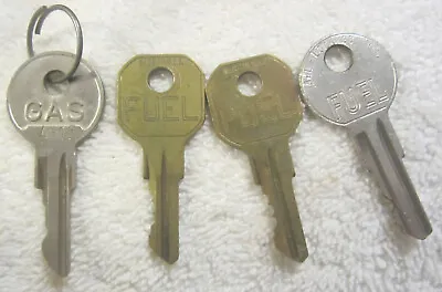 4 Lot Of VTG Auto Car Gas Fuel Cap Lock Keysmetal • $9.99