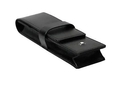 Montblanc Meisterstuck 14311 Siena Two Pen Pouch Black Italian Leather New Box • $160