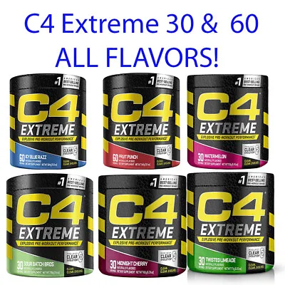 $16.99 • Buy CELLUCOR C4 EXTREME PRE WORKOUT ENERGY 30 Servings - CHOOSE FLAVOR