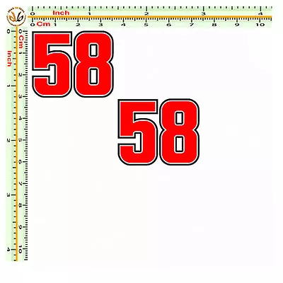 Simoncelli Frame Stickers 58 Sticker Print PVC Car Motorcycle Helmet Helmet 2pcs • $8.53