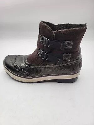 Ugg Women's Sz 9 Marrais Bootie Wool Leather Bronze Metallic Brown Boots • £41.49