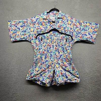 £165.55 • Buy Ken Done Beachwear Set Multicolor Geometric Art To Wear Shirt Short Size M