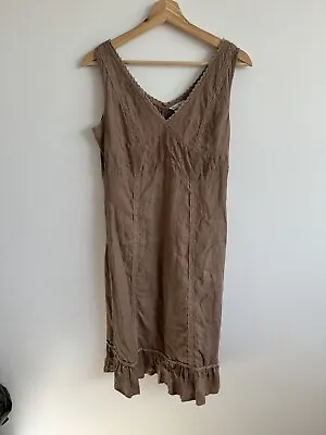 Vintage Target Brown Sleeveless Midi Slip Dress Size 10 • $19.99