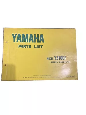 Yamaha YZ100F Parts List • $20