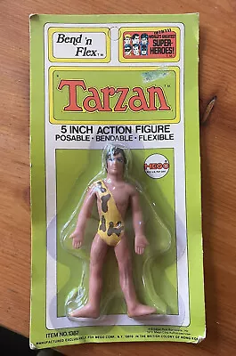 Mego Tarzan Vintage Bend And Flex 5” Action Hero Mint In Package 1972 Unpunched • $195