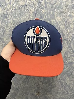 Mitchell And Ness Edmonton Oilers NHL Snapback Blue And Orange • $15
