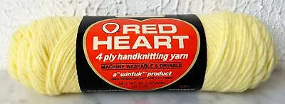 Vintage Red Heart Wintuk Orlon Acrylic 4 Ply Yarn - 1 Skein Maize #261 • $7.95